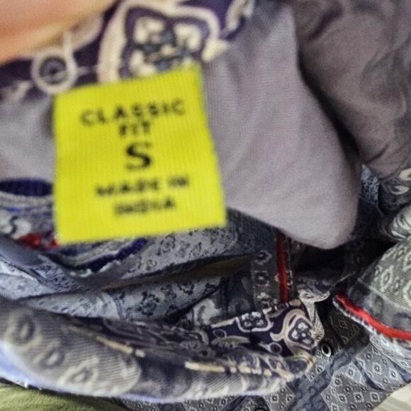 Robert Graham Shirt Mens Size Small Gray Jacquard Dormer Geometric Long Sleeve - Picture 4 of 5